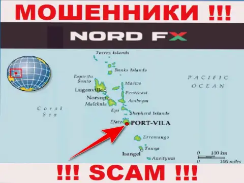 NordFX указали на своем онлайн-ресурсе свое место регистрации - на территории Вануату