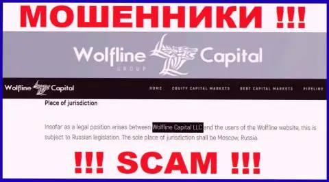 Юридическое лицо организации WolflineCapital - это Wolfline Capital LLC