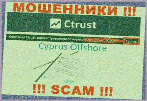 Будьте очень внимательны интернет мошенники C Trust расположились в офшоре на территории - Cyprus