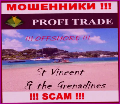 Находится контора ПрофиТрейд в оффшоре на территории - St. Vincent and the Grenadines, МОШЕННИКИ !!!