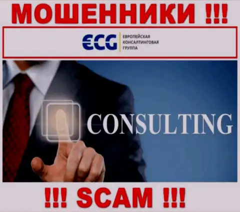 Consulting - это сфера деятельности незаконно действующей компании ЕС-Групп