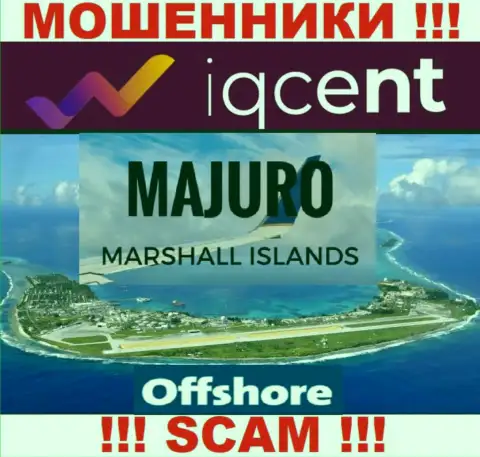Офшорная регистрация IQCent Com на территории Маджуро, Маршалловы Острова, способствует обворовывать лохов