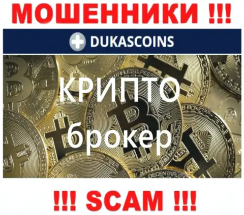 Сфера деятельности интернет-мошенников ДукасКоин - это Крипто торговля, однако помните это кидалово !!!