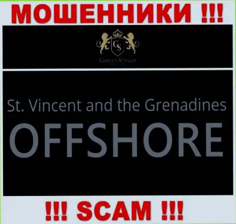 Оффшорная регистрация GoldenStanley Com на территории St. Vincent and the Grenadines, позволяет оставлять без денег доверчивых людей