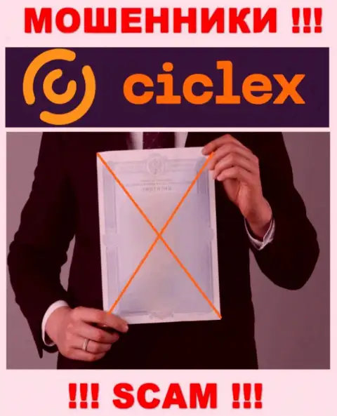 Сведений о лицензии конторы Ciclex у нее на официальном интернет-сервисе НЕ засвечено