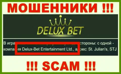 Delux-Bet Entertainment Ltd - это организация, управляющая махинаторами Делюкс Бет