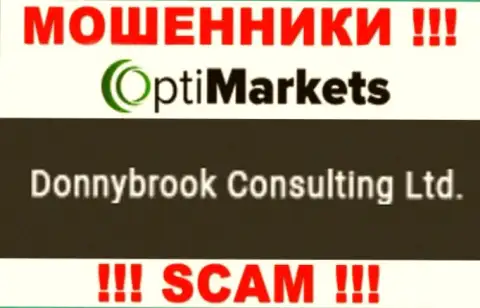 Махинаторы ОптиМаркет Ко утверждают, что Donnybrook Consulting Ltd владеет их разводняком
