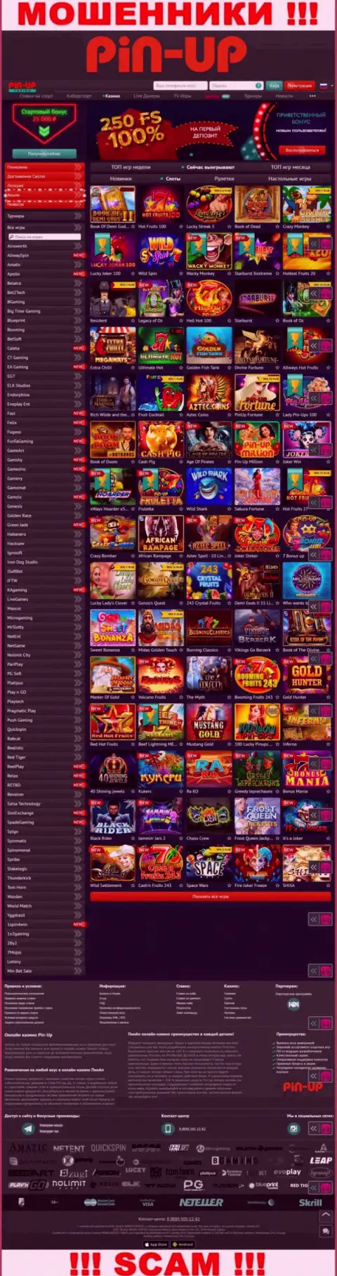 Pin-Up Casino - это официальный сайт интернет-лохотронщиков Pin Up Casino