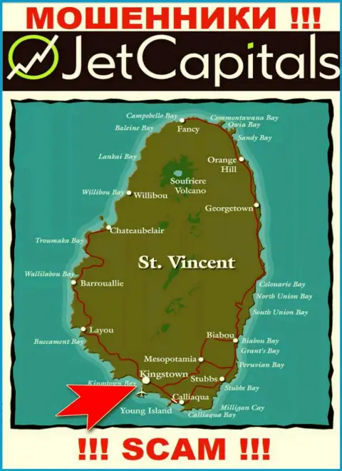 Кингстаун, Сент-Винсент и Гренадины - здесь, в офшорной зоне, зарегистрированы интернет мошенники ДжетКапиталс