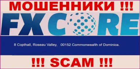 Перейдя на информационный сервис ФИкс Кор Трейд можно заметить, что зарегистрированы они в офшоре: 8 Copthall, Roseau Valley, 00152 Commonwealth of Dominica это МОШЕННИКИ !!!