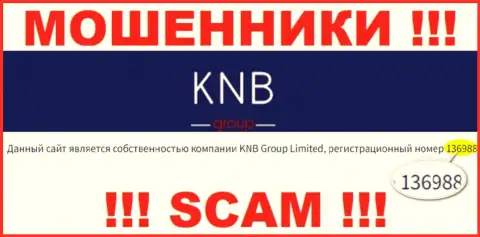 Регистрационный номер организации, владеющей KNB-Group Net - 136988