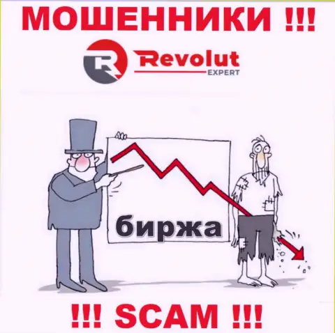 Имея дело с компанией RevolutExpert и не ожидайте доход, поскольку они хитрые воры и интернет мошенники