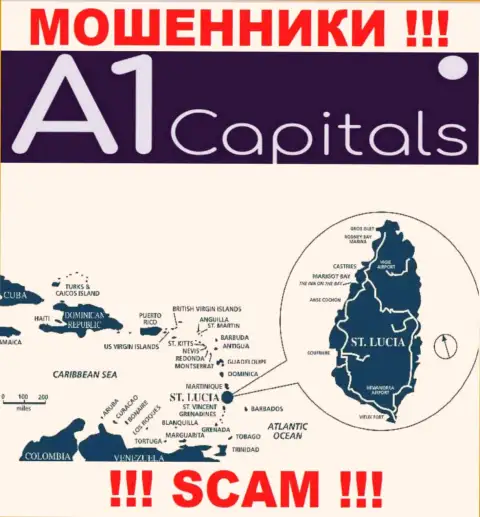 Сент-Люсия - это место регистрации компании A1 Capitals, находящееся в оффшоре