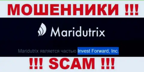 Организация Maridutrix Com находится под крылом конторы Invest Forward, Inc.